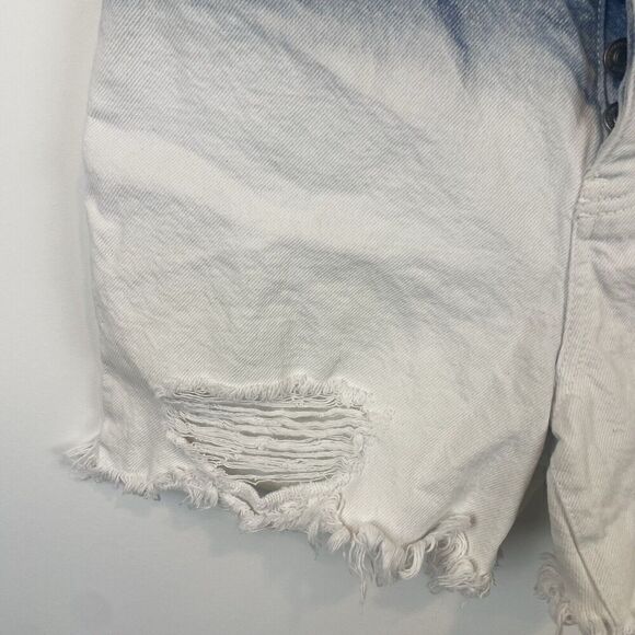 Kancan Size 26 White Blue Cut Off Distressed Denim Shorts‎ DistressedKC8711L - Picture 5 of 8